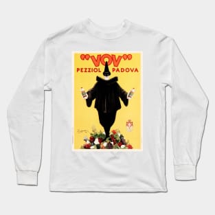 VOV Pezziol Padova Italy by Leonetto Cappiello Vintage Liqueur Advertisement Art Deco Long Sleeve T-Shirt